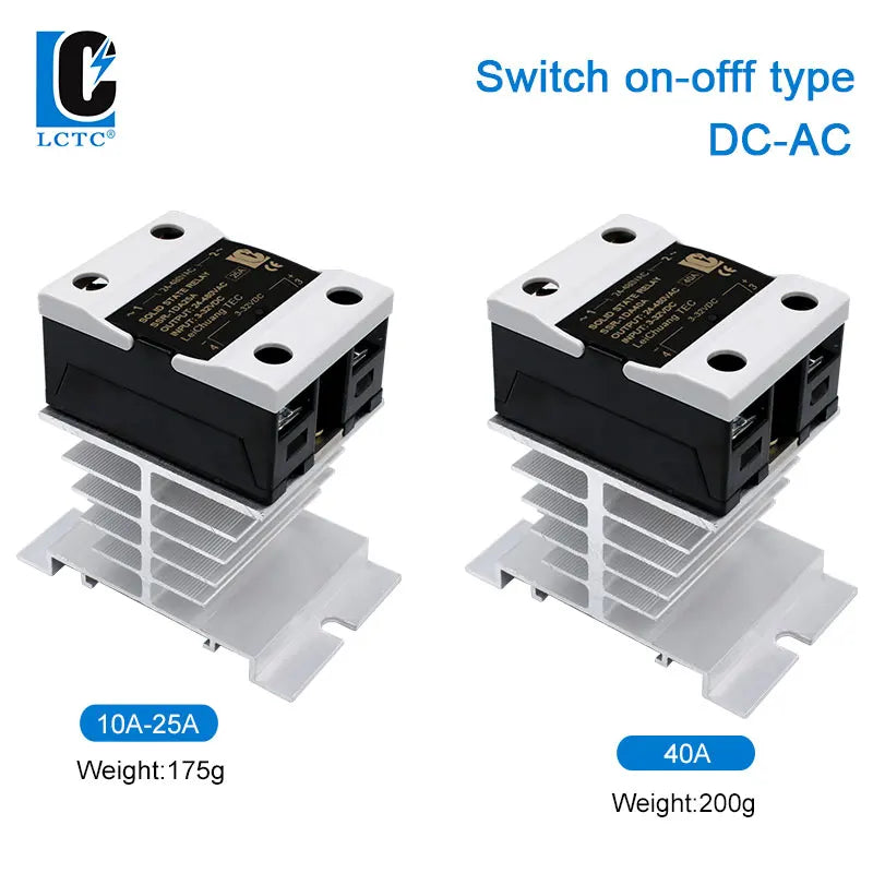 LCTC SSR 0-10V 4-20MA 0-5V Power Voltage Regulator Relay 10A 25A 40A DA AA DD VA Single Phase Solid State Relay With Heat Sink