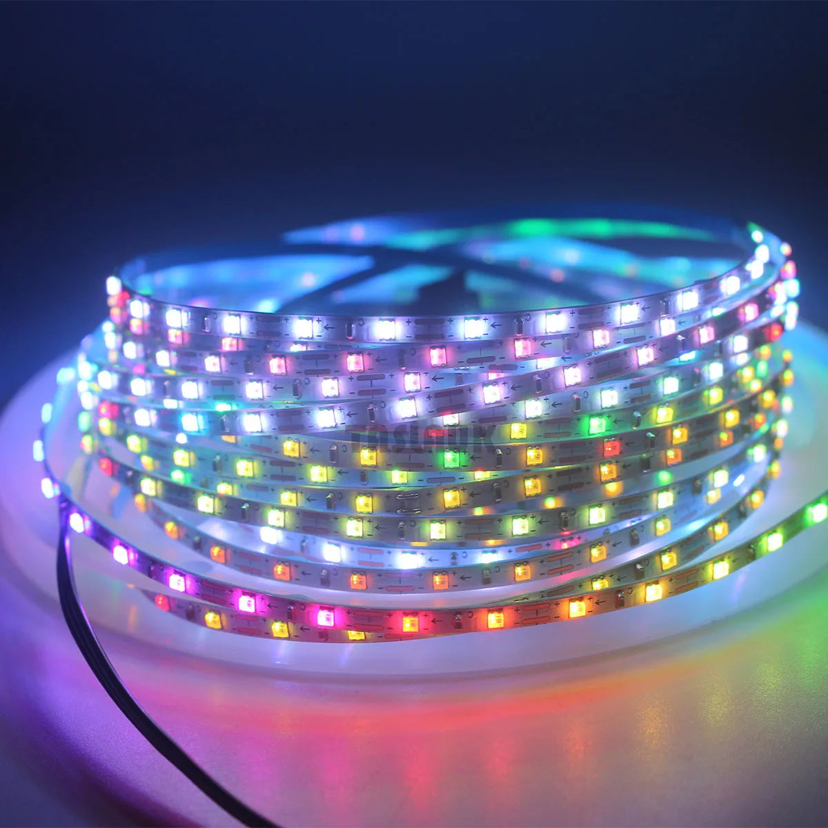 0807 3mm 5MM Ultra Narrow WS2812B LED Strip 100 160 200Leds/m WS2812 Dream Color Individually Addressable Smart Pixel Light DC5V