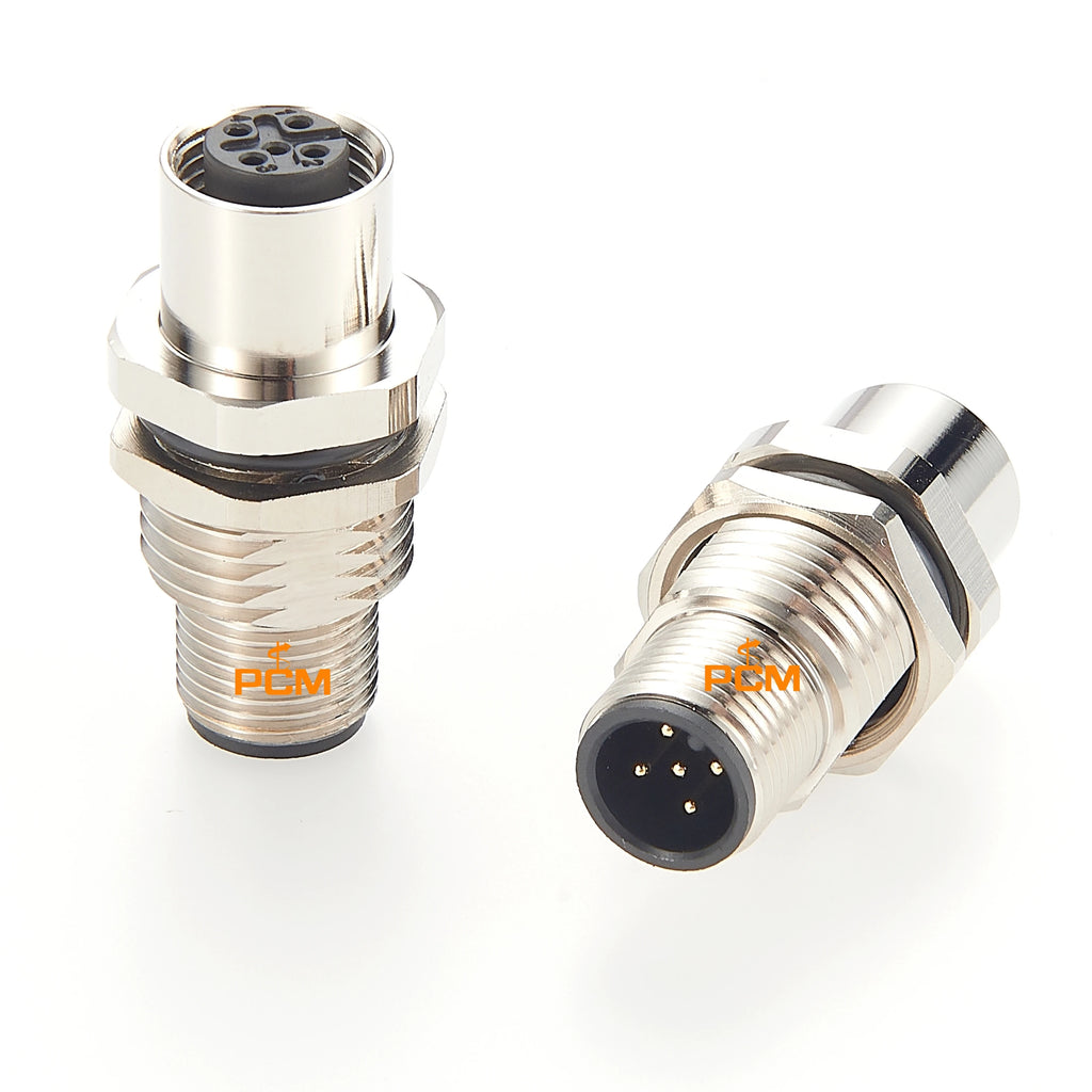 M12 Micro-C A-code 5-pin Signal Network Bulkhead Connector for Phoenix Contact Belden CAN DeviceNet NMEA2000 GPS Navigation PLC