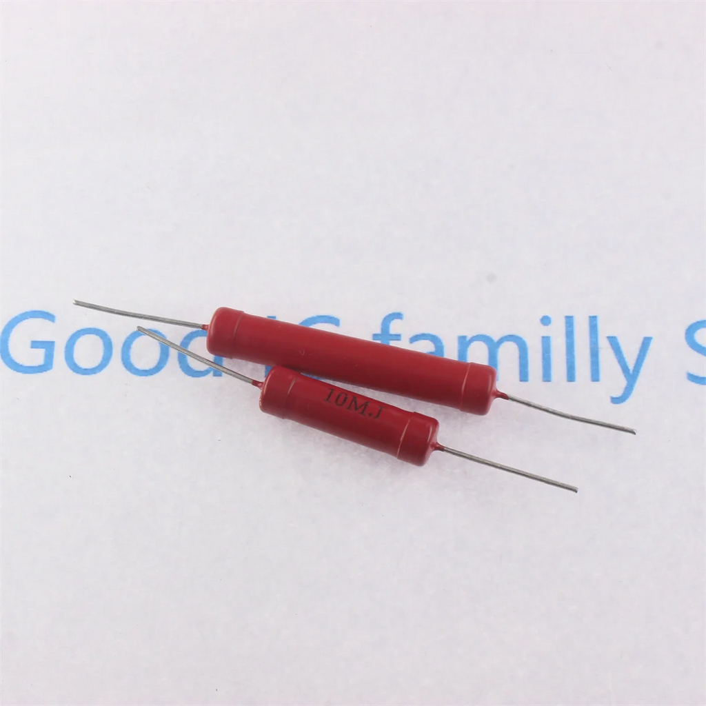 1pcs RI80 3W 5W 10W Red Glass Glaze High-Frequency Non-Inductive High-Voltage Resistor 1K 2K 5K 10K 100K 200K 500K 1M 10M 50M