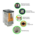Schneider Small Intermediate Relays RXM2LB2BD RXM4LB2BD 220V DC24V Precise Control Excellent Compatibility