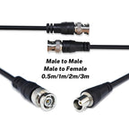 BNC Male to Male Female Adapter Dual Head Cable Video Connector Extension Pigtail Wire For CCTV Camera Accessories 0.5m-3meters