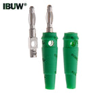 5PCS 4MM Green Yellow Banana Plugs Connector Solderless Video Musical Speaker Stackable Cable Wire Pin Banana Plug Connectors