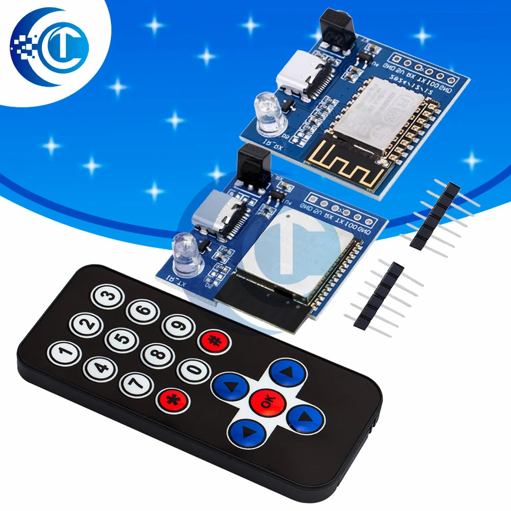 ESP8266 Wi-Fi  IR Transceiver Development Board | ESP-12F Module with NEC Protocol Support  Type-C Interface for IoT