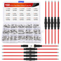 150PCS fast burning glass fuses with 10PCS 5x20mm inline fuse holder screw type 16AWG 250V 0.1A-20A glass tube fuse combination