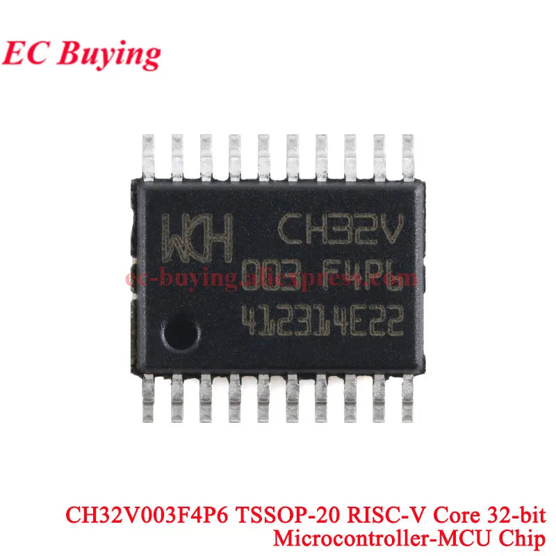 10Pcs/1pc CH32V003 Development Board Minimum System Core Board RISC-V 32-bit CH32V003F4P6 Chip Microcontroller MCU Module