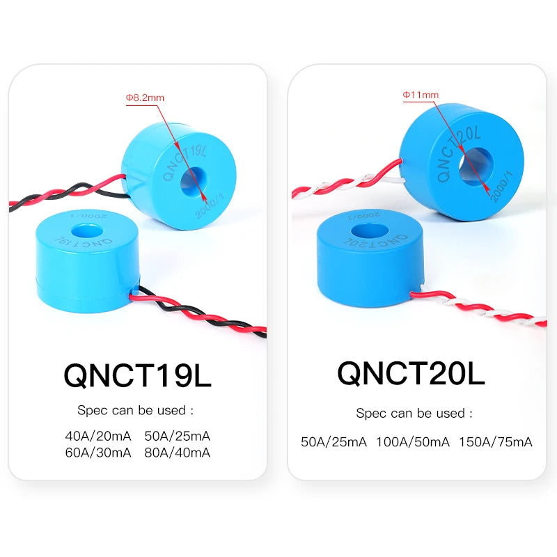 Current Transformer CT QNCT16L 10A 10mA 20A 20mA 30A 30mA 50A 50mA 2000:1 10A 5mA 20A 10mA 100A Micro Current Transducer Sensor