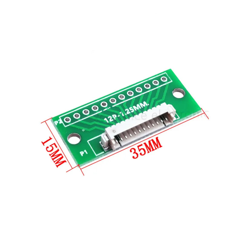 1.25 To Dip2 54 Circuit Board 1.25mm Spacing Horizontal Paste Terminal Socket Test Board 4P 6P 8P 10P 12P Adapter Board