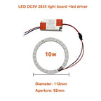 DC5V LED Light Beads Light Source SMD 2835/5730 LED Ring Board Aluminum Lamp Plate Accessorie 10W 12W with SM Female and Driver