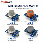 Estardyn MQ-2/MQ-3/MQ-7/MQ-135 Gas Sensor Module Smoke Methane LPG Leakage Detector for Smart Home Gas Alarm DIY Kit