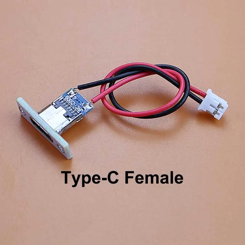 5pcs USB Adapter Cable PH2.0mm Terminal Micro USB Jack Type-C Charging Port 2P Strip Line Of Solder Joint Male Female Connector
