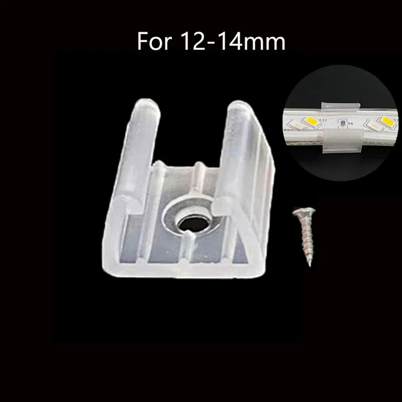 Neon Strip Led Connector COB Led Tape Fix Holder Clips with Screw Plastic Buckle Accessories For 5050 2835 5/12/110/220V RGB Led