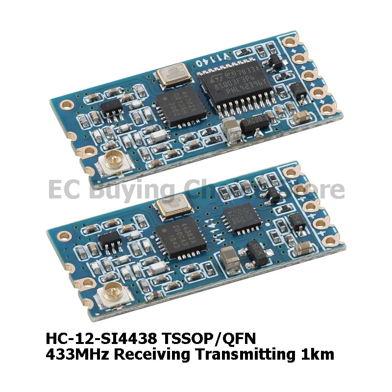 5pcs/1pc HC-12 SI4463 433Mhz Wifi Wireless Serial Port Module HC12 1KM 1000m 433MHz Receiving Transmitting Board TSSOP/QFN