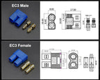 Cltgxdd 2/5/10pcs EC2 EC3 EC5 EC8 Banana Plug Battery Motor Male And Female Socket Aviation Model High Current Plug Connector