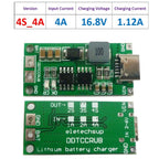 Type C BMS 2S 3S 4S 1A 2A 4A 18650 Lithium Battery Charger Board USB C Step-up Boost Module For Li-Po Polymer Power Bank