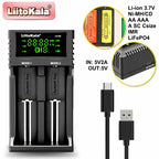 LiitoKala Lii-S2 Multi-Compatible Charger - Supports AA, AAA, 18650, 26650 Lithium Ion Batteries