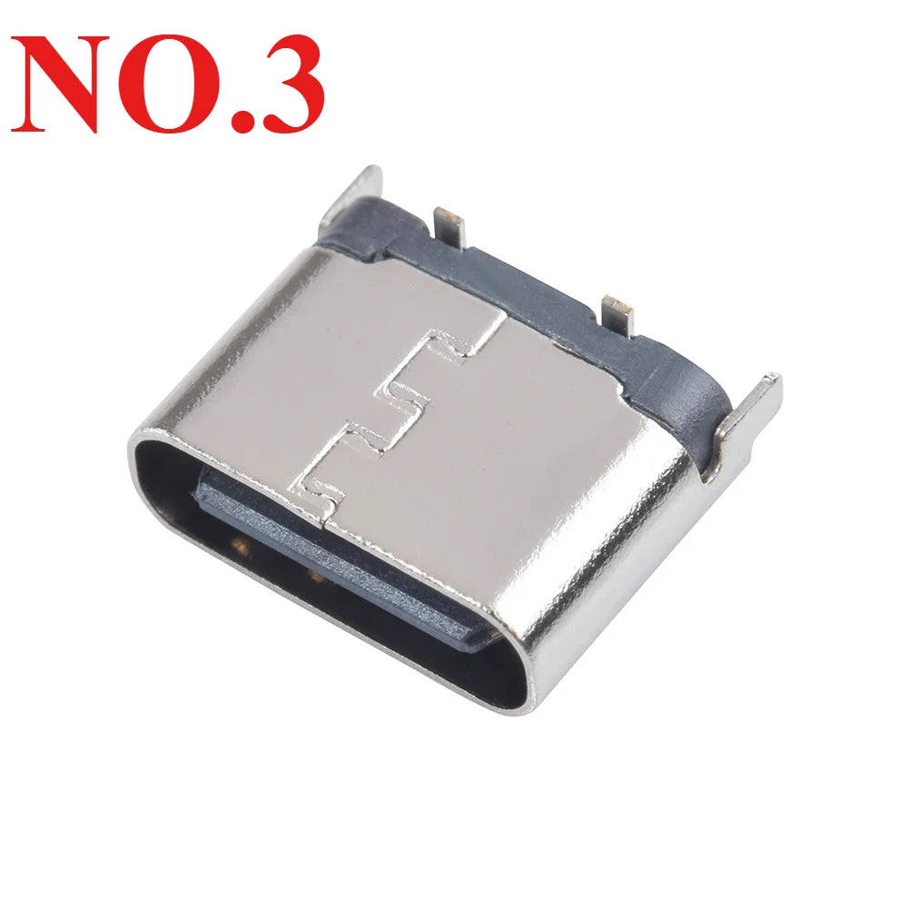10Pcs USB Connector Type C Female Charging Port Jack 2/4/6/16 Pin Type-C Socket PCB Soldering SMD SMT DIY Repair Type C Adapter