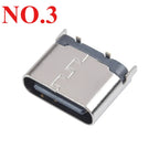 10Pcs USB Connector Type C Female Charging Port Jack 2/4/6/16 Pin Type-C Socket PCB Soldering SMD SMT DIY Repair Type C Adapter