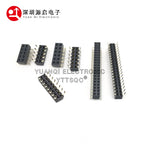 2.54mm Double Row Female Centipede Feet Pins Breakaway PCB Board Pin Header Socket Connector Pinheader 2*3/5/6-40Pin For Arduino