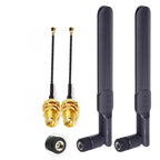 2 X 8dBi Dual Band 2.4GHz 5.8GHz Antenna RP-SMA Male + 2 X 15CM SMA Male to I-P-E-X-MHF4 Pigtail Cable for M.2 NGFF WiFi WLAN Ca