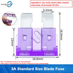 10-100pcs Medium Standard Blade Fuse Insert Kit 2A-40A Automotive Medium Fuses for Car/RV/Truck/SUV/Motorcycle/Boat