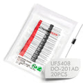 6 Values 100% Original Ultra Fast Recovery Rectifier Diode UF4004 UF4005 UF4007 UF5402 UF5404 UF5408 DO-41 DO-201AD Axial Diodes