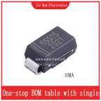50PCS SS52 SS54 SS56 SS510 SS515 SS520 SS5150 SS5200 SS84 SS86 SS810 SS1045 SS1060  SS10100 SMA SMB SMC  Schottky SMD Diode