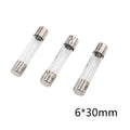 10pcs/lot Glass Fuse 5*20mm 6*30mm Fast Blow Glass Tube Fuses 5x20 6x30mm 250V 0.5 1 2 3 4 5 6 8 10 15 20 25 30 A AMP Fuse