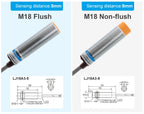 OMCH M8 M12 M18 M30 Inductive Proximity Switch Sensor Detection Distance 1/2 2/4 5/8 8/10mm NPN PNP NO NC DC 3-wire 6-36V