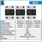 LCTC Solid State Relay DC TO AC AC To AC DC To DC Single Phase SSR 10A 25A 40A 60A 80A 100A 120A 200A 240A Zero-crossing Relay