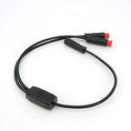 Waterproof m8 2 Pin way Y Splitter 1 male female to female male cable Splitter Connector 9mm Signal Sensor  E-bike Motor