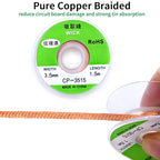 Desoldering Braid Tape Copper Welding Solder Remover 1/1.5/2.5/3/3.5/4mm Wire Soldering Wick Tin Lead Cord Flux BGA Repair Tool