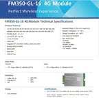 FM350-GL-16 LTE Cat16 M.2 Module eSIM GNSS Receiver SPS# N65633-005 4G WWAN Card For Laptop FDD-LTE TDD-LTE LTE-A Pro