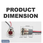 VaneAims 12mm Metal LED Indicator Light Wiring Signal Lamp Waterproof IP67 3V 6V 12V 24V 220V Red Green Yellow White Blue