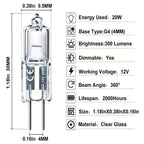5/10/20/50PCS G4 12V 10W 20W LED Lamp Bulbs Inserted Beads Crystal Lamp Halogen Bulb Eco Halogen Light Bulbs Capsule