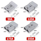 50A 120A 175A 350A 600V Double Pole Quick Connect Disconnect Connector DC Power Wire Harness Plug for Inverter, Car, Solar Carav