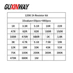 10/20/33/36/60/80 Values 1K 10K 20K 100K 100 200 220 ohm 0402 0805 0603 1206 2512 1210 SMD Resistor Kit Assorted Kit Sample Kit