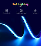 WS2811 COB RGBIC LED Strip DC24V 5M 10M 20M 30M RGB IC Horse Running Water Flowing Lights Tape Diode Ribbon Room Decoration Lamp