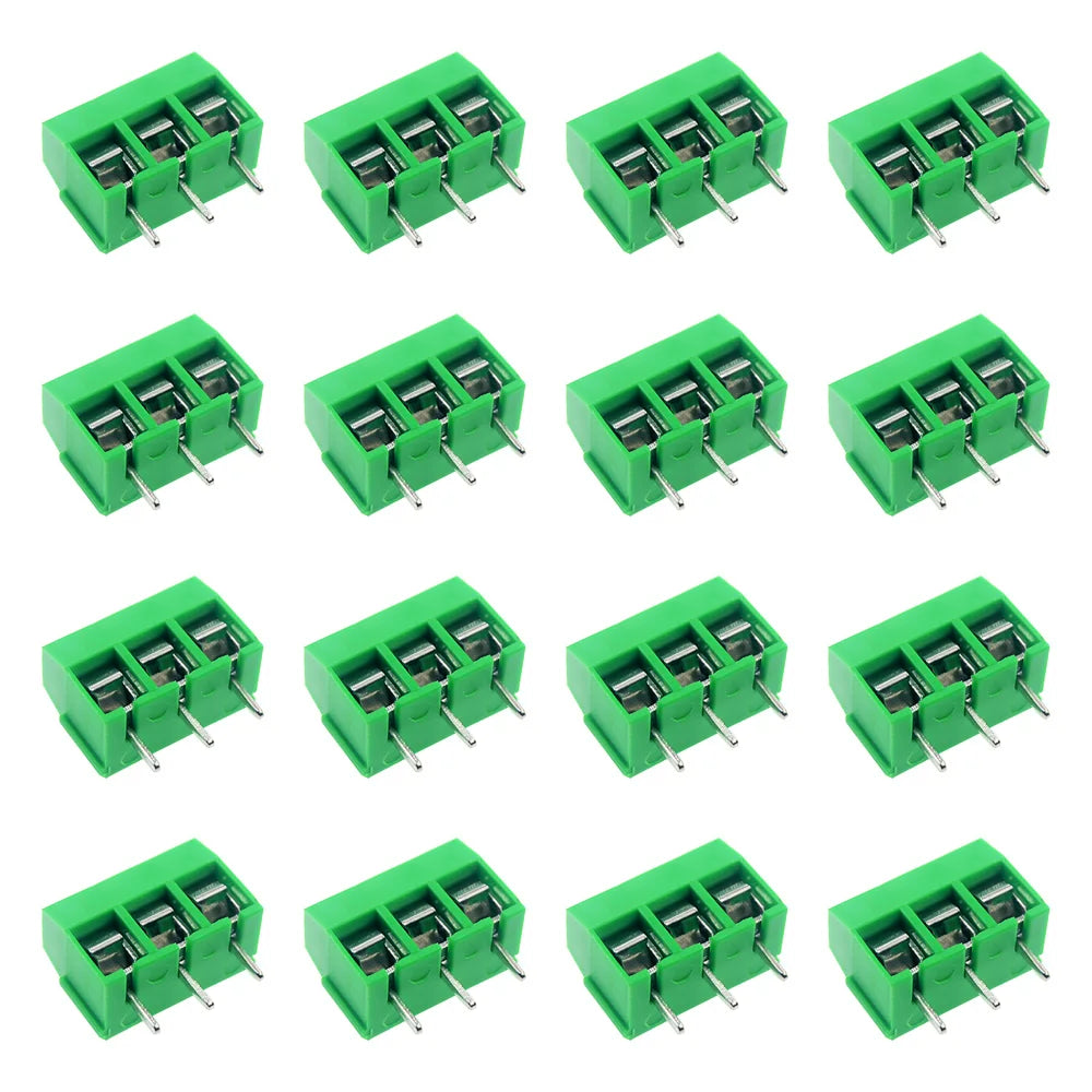 10/50PCS PCB Terminal Block Connector Pitch 5.0mm KF301 Straight Pin 2P 3P Screw PCB Terminal Blocks Connector Assortment Kit