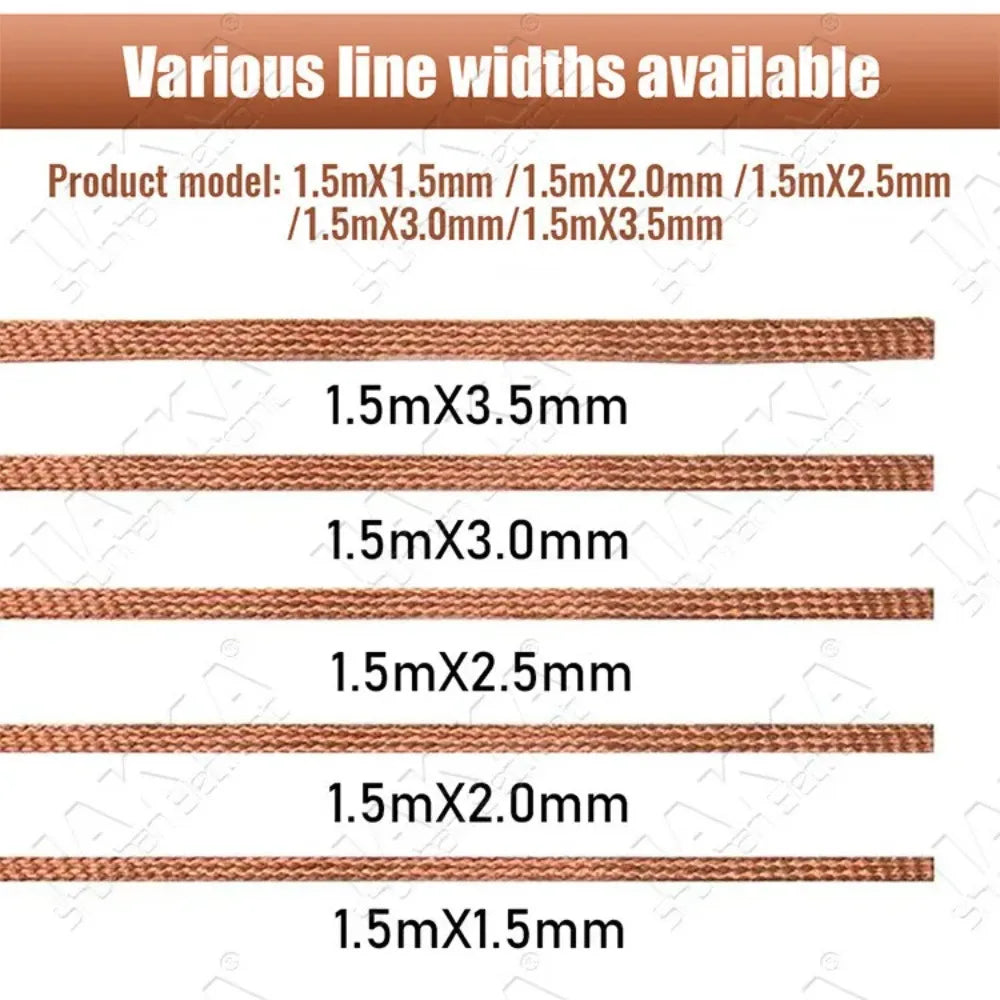 10/5/1PCS Desoldering Wire 1.0 1.5 2.0 2.5 4.0mm Braid Soldering Mesh Welding Parts Low Residue No-Clean Solder Tin Remover Tool