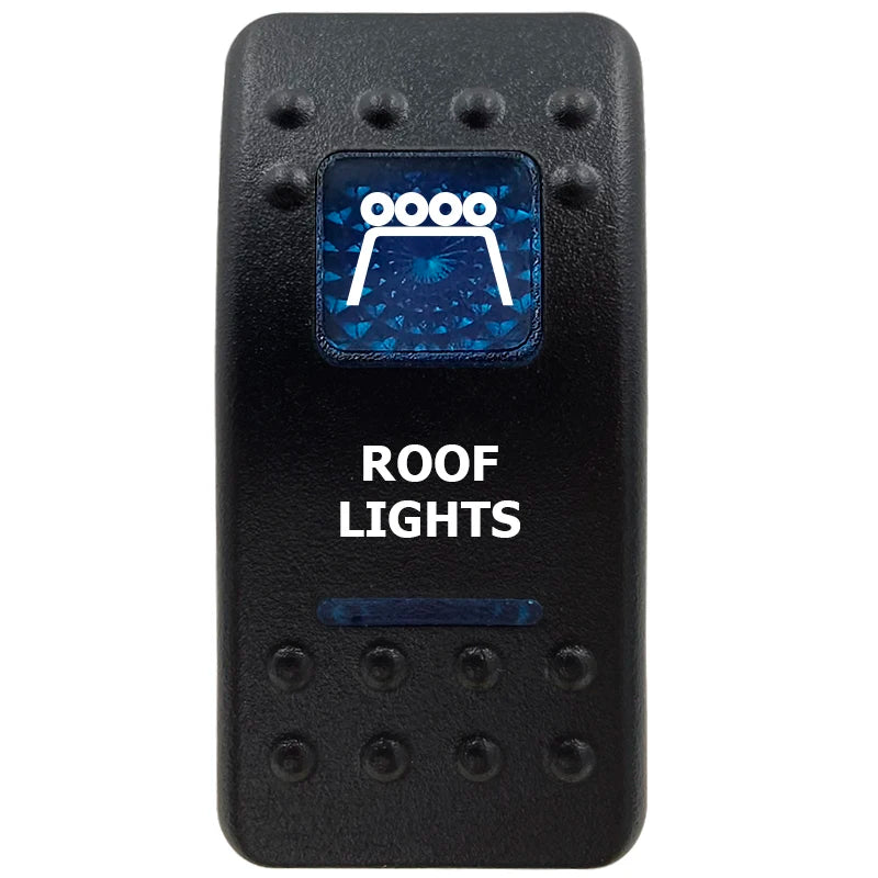12V Marine Grade Rocker Switch SPST/ON OFF, DPDT/(ON) OFF (ON) Blue Led Light Bar for Carling ARB NARVA Replace Waterproof IP66