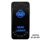 Waterproof Rocker Switch with Blue LED | 12V/24V Latching & Momentary (SPST/ DPDT) | for Marine, UTV, ATV, RZR, Automotive