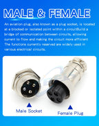 1set GX20 aviation plug and socket connector GX20-2/3/4/5/6/7/8/9/10/12 core connector connector 20mm