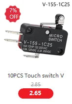 V-15 V-151 V-152 V-153 V-154 V-155 V-156-1C25 Micro Switch 16A 250VAC SPDT Momentary Travel Limit Switch 1NO1NC Lever Roller