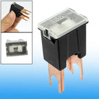 X Autohaux Car Straight Terminal 80A Slow Blow Male 2 Blades Adapter In Pal Fuse Universal Black Auto Accessories