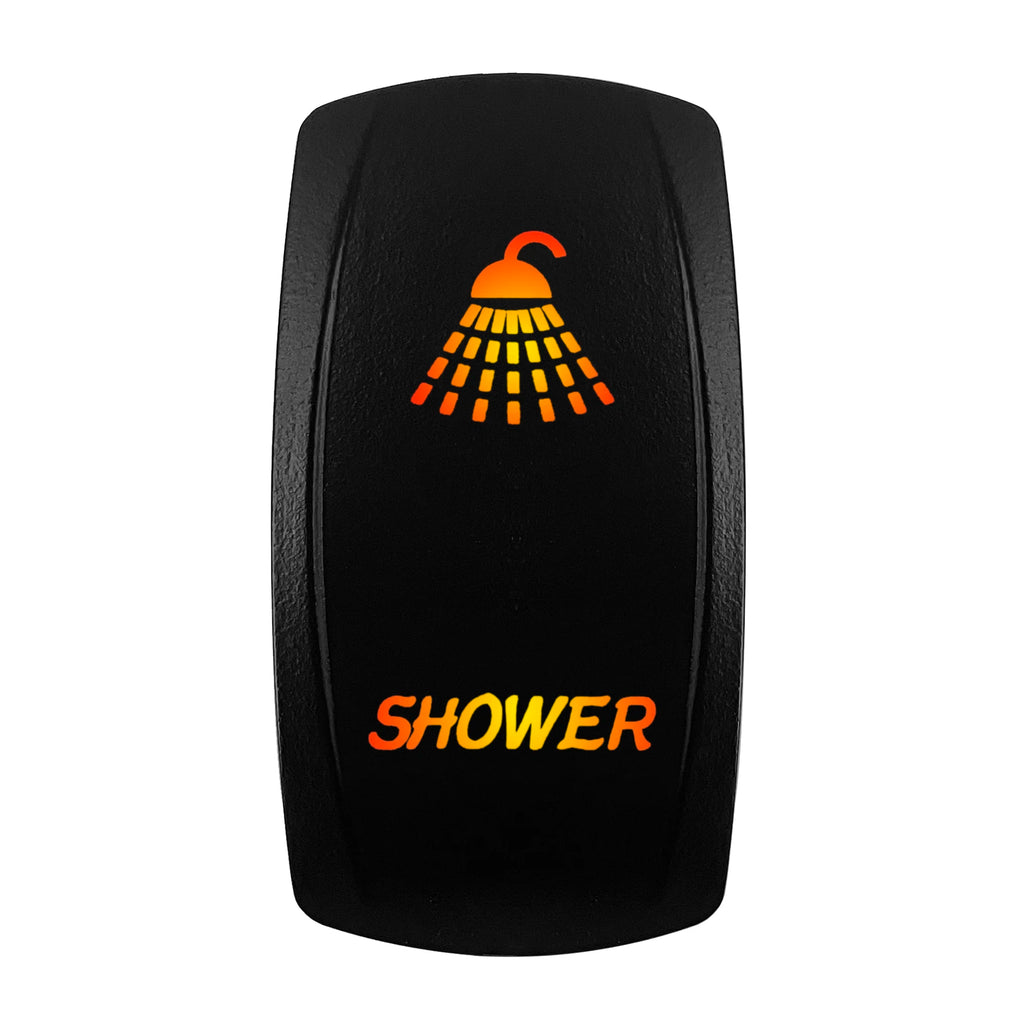 12V-24V Orange Led Rocker Switch Waterproof 20A Amber Light SPST DPDT Toggle Key for Car Boat ATV Camper Motorhome Auto Machine