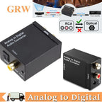 ADC Analog To Digital Audio Converter RCA to Optical Toslink Audio Adapter Analog Digital Fiber Toslink Coaxial Audio Converter