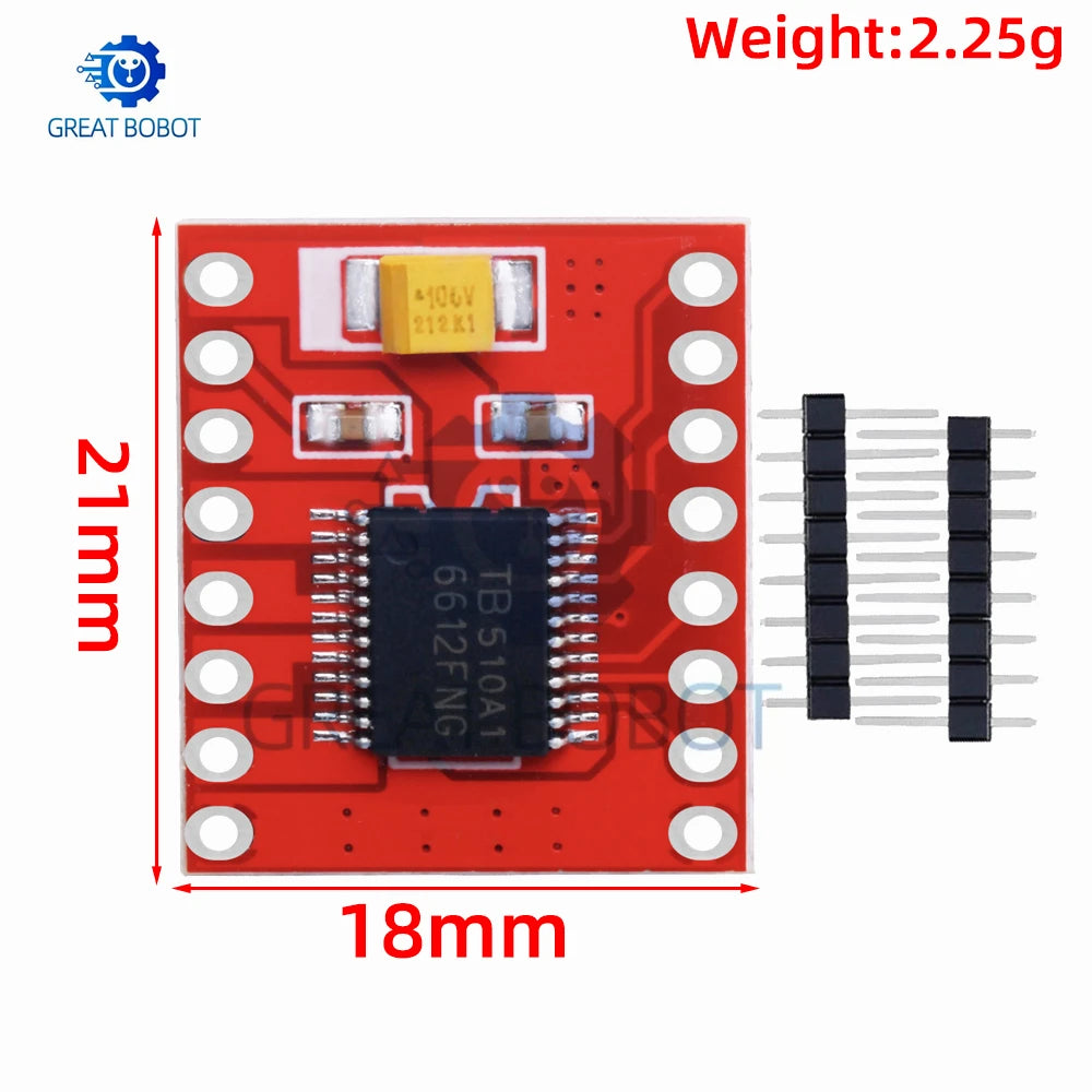 TB6612/DRV8833 Dual Motor Driver 1A TB6612FNG for Arduino Microcontroller Better than L298N