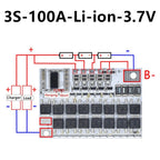 3S 4S 5S 100A BMS Protection Board with Balance for Li-ion /LiFePO4 Battery 18650 Power Bank UPS Solar DIY E-bike Charger Module
