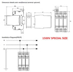 GEYA GSP9 DC Surge Protector PV SPD 600V 1000V 20KA 40KA SPD 2P 3P Surge Protective Device Lightning Protection